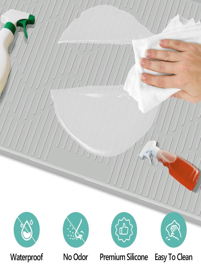 Lanstics 40" x 22" Under Sink Mat for Kitchen Under Sink Organizer Waterproof Raised Edge Silicone Mat Sink Protector Silicone Organizers Tray for Kitchen Bathroom - Image 4